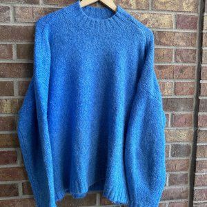 Oversized Pistola Blue Crewneck Sweater